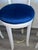 Set of 3 Venetian Grotto Style Carved Shell-Back Counter Stools – Newly Upholstered For Sale - Image 6 of 9