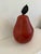 Extra-Large Red Porcelain Pear With Metal Stem and Leaf For Sale In New York - Image 6 of 10