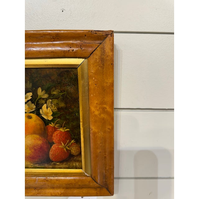 19th Century Oil on Board Still Life of Fruit For Sale In Nashville - Image 6 of 6
