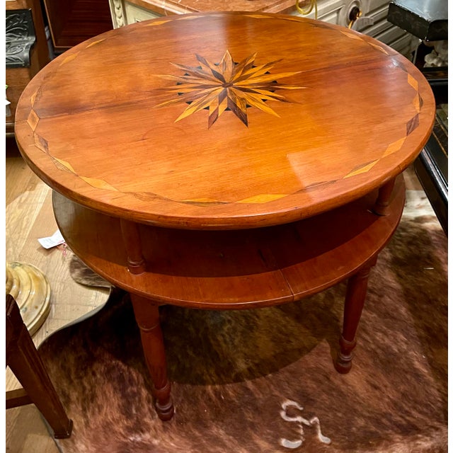 Antique Early 19th C American Sheraton Inlaid Cherry Table For Sale In Los Angeles - Image 6 of 7