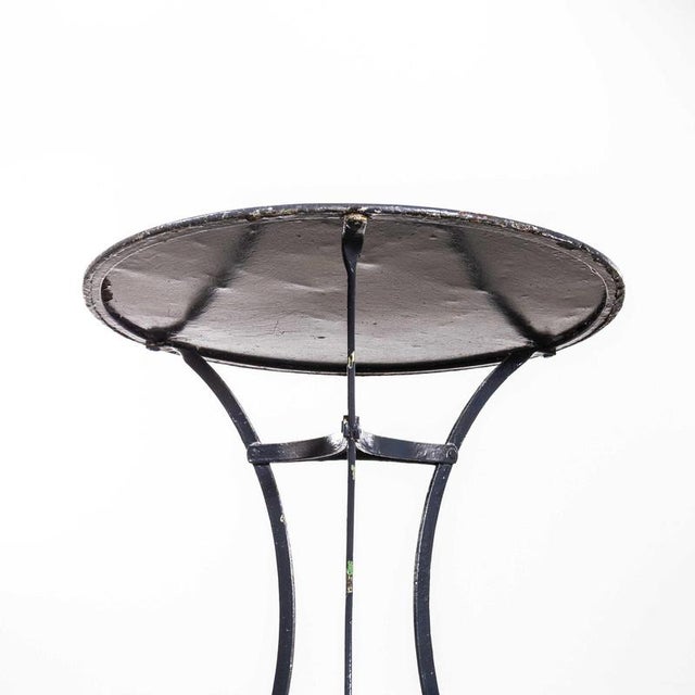 French Round Metal Outdoor Table, 1950s For Sale - Image 3 of 6