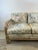 Vintage White Washed Rattan Loveseat With Floral Upholstery For Sale - Image 10 of 12