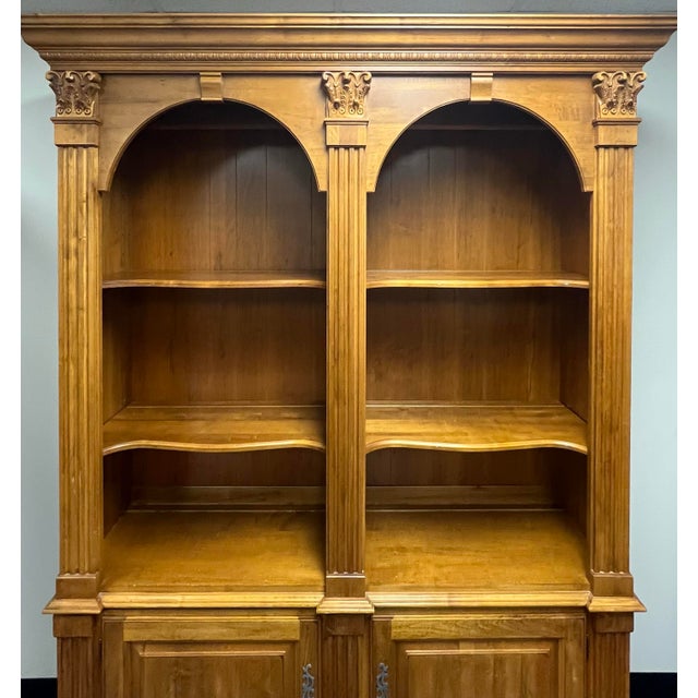 Ethan Allen Ethan Allen Legacy Double Arch Bookcase For Sale - Image 4 of 11