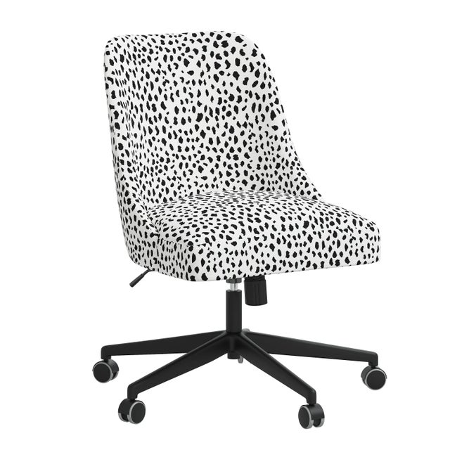 White Selby Office Chair in Dottie White For Sale - Image 8 of 8
