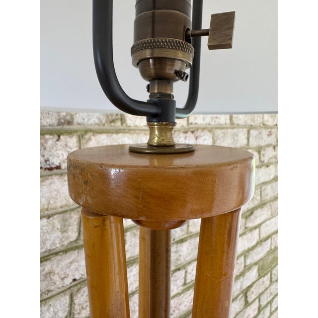 Vintage, Mid Century Modern Bamboo Floor Lamp For Sale - Image 11 of 12