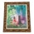 1950’s Original Mid Century Modern Impressionist Child With Doll & Squirrel in Landscape Painting Chunky Carved Wood Frame For Sale