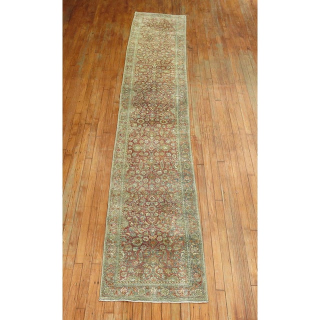 Early 20th Century Zabihi Collection Narrow Persian Kashan Runner - 2'3" x 12'10" For Sale - Image 16 of 18