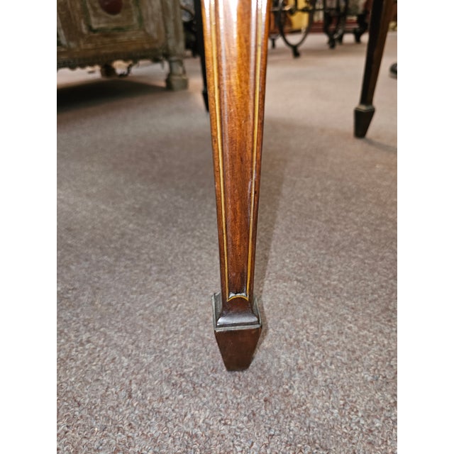 18th Century Georgian Hand Painted Demi-Lune Game Table For Sale - Image 16 of 17