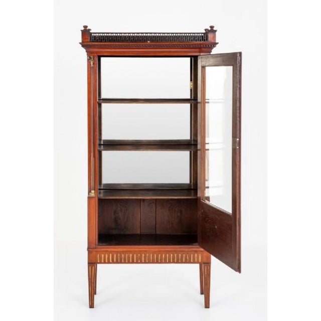 Wood Empire Mahogany Display Cabinet, 1880s For Sale - Image 7 of 10