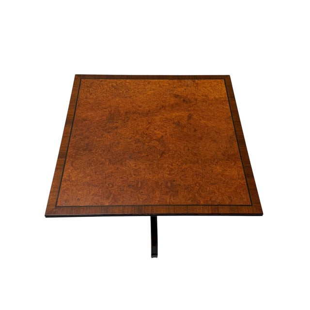 Brown Art Deco Swedish Tilt-Top Table in Walnut and Burl, 1930s For Sale - Image 8 of 9