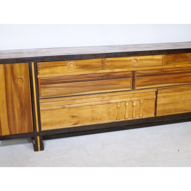Mid-Century Sideboard in Wenge and Cherry, 1970s For Sale - Image 16 of 18