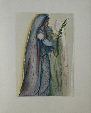 Salvador Dali, Le réconfort des anges, Etching