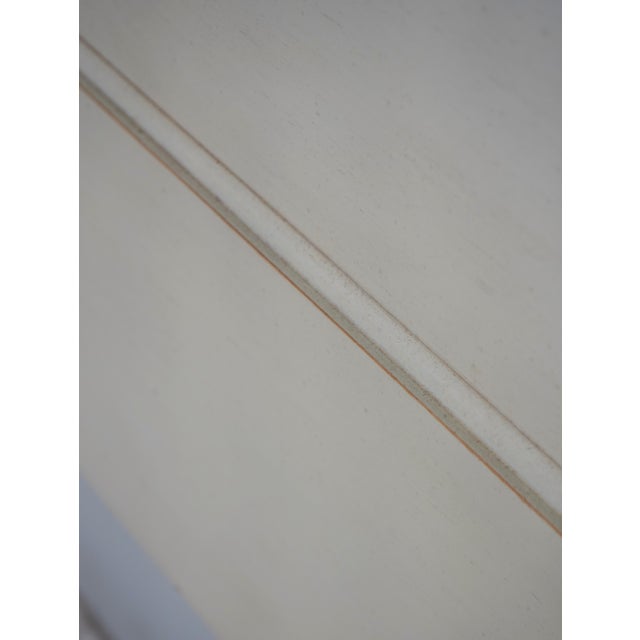 White Stanley King Size Paint Decorated Headboard For Sale - Image 8 of 11