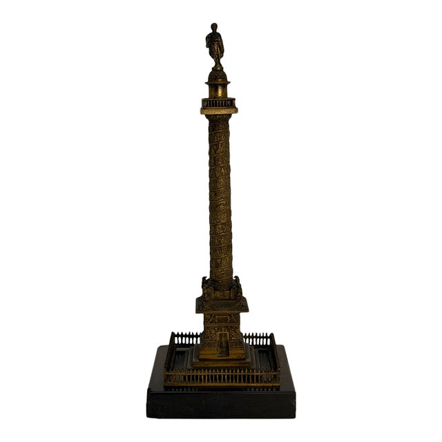 Antique French Grand Tour Bronze Model of the Vendome Column For Sale