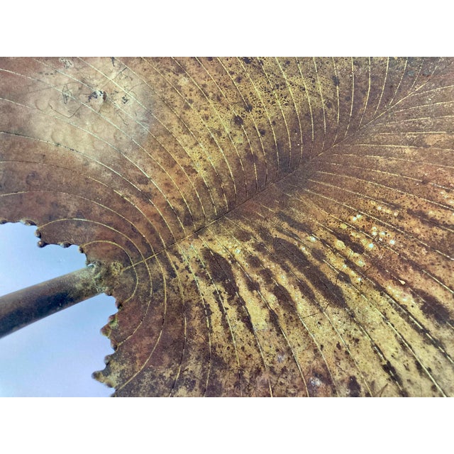 Bronze Leaf Centerpiece Sculpture #3 For Sale - Image 10 of 12