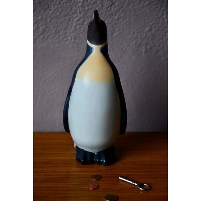 Boho Chic Pondus the Penguin Piggy Bank by Knabstrup for Landsmandsbanken For Sale - Image 3 of 14