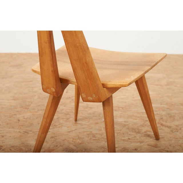 Modern Acacia Chair by Jacob Müller, 1956 For Sale - Image 9 of 12