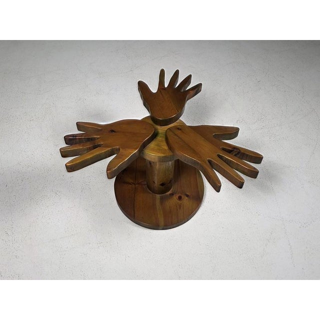 Exceptional signed sculptural coffee table by Italian artist and designer Giovanni Borgarello, executed in Italy during...