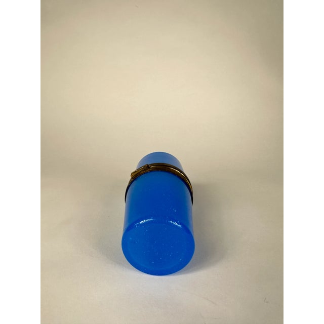 Early 20th Century Turquoise French Round Casket Box For Sale In Chicago - Image 6 of 8