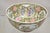 Vintage Rose Medallion Chinese Export Porcelain Figural Painted Bowl For Sale - Image 12 of 12