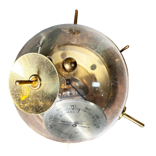 1960s Mid Century West Germany Sputnik Weather Station Barometer by BGM Huger For Sale - Image 5 of 5