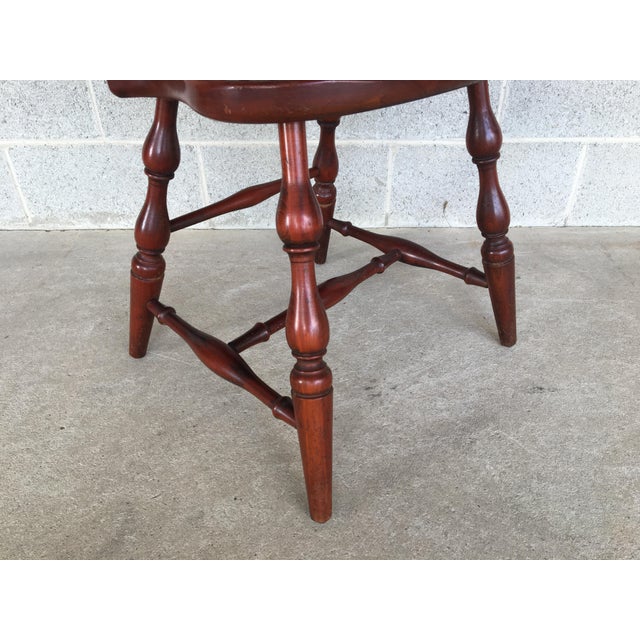 Mount Vernon Cherry Windsor Brace Back Dining Chairs Set of 4 Chairish
