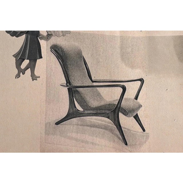 Armchair in Hardwood and Bouclé by John Graz, 1950s For Sale - Image 10 of 10