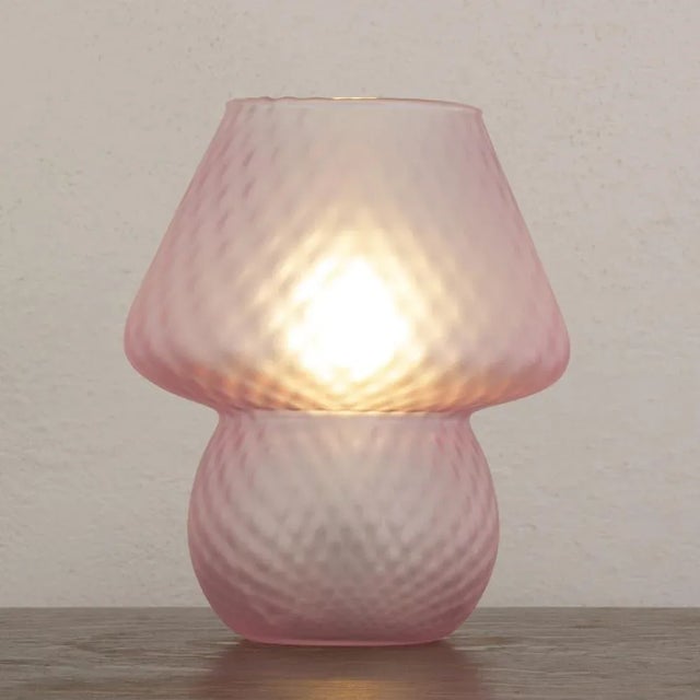 Amethyst mushroom lamp in satin murano glass, height 21cm, made in italy design table lamp type: table lamp glass color:...