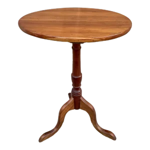 Antique Georgian Cherry Candle Stand or Side Table, Mid 19th Century