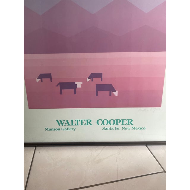 70s Poster by Artist Walter Cooper, Featuring a Southwest Landscape . For Sale - Image 9 of 12