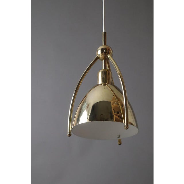 Gold Mid-Century Brass Hanging Lamp from WKR Leuchten 1960s For Sale - Image 8 of 18