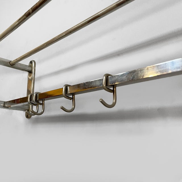 Italian Art Deco Metal Coat Hanger with Hat Rack, 1940s For Sale - Image 13 of 17