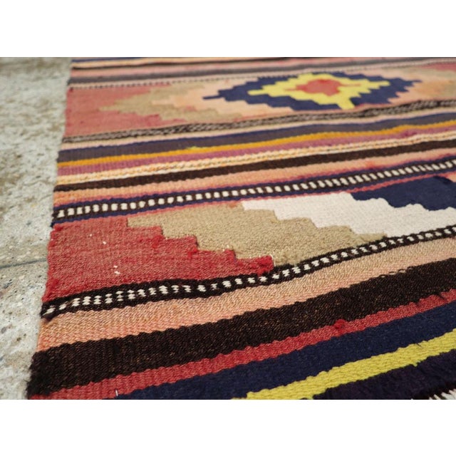 Mid 20th Century Galerie Shabab Collection Vintage Persian Flatweave Kilim Rug For Sale - Image 5 of 8