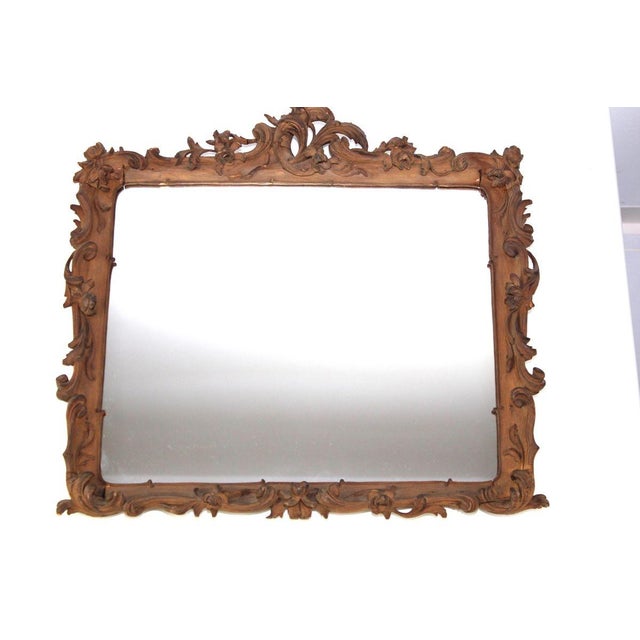 Carved Wooden Frame with Mirror, 1880s For Sale - Image 5 of 17