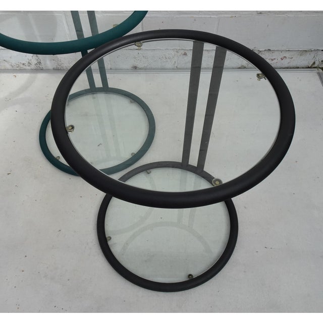 Vintage Metal Side Tables by Mobil Metal, Italy, 1980s, Set of 2 For Sale - Image 3 of 15