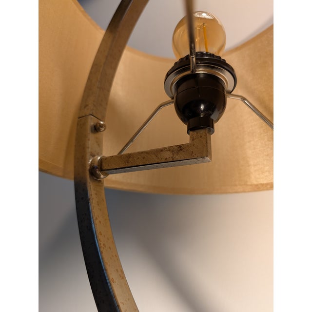 Metal Modern Contemporary Double Drum Continuous Shade Lamp For Sale - Image 7 of 9