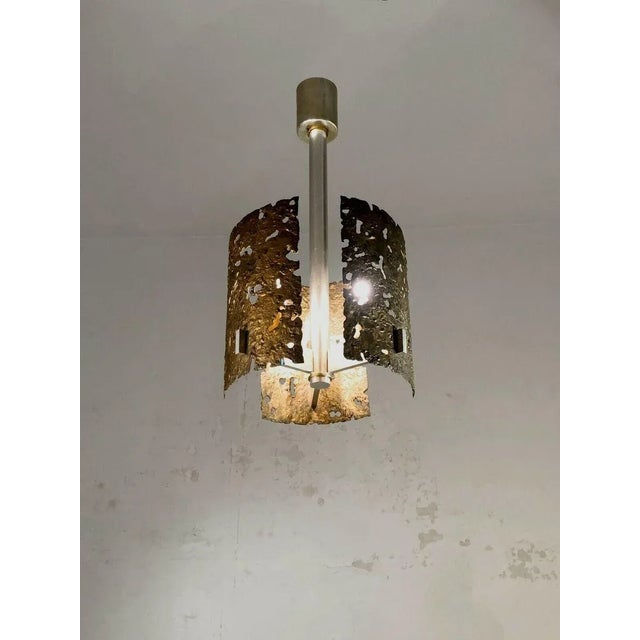 Exceptional suspension, gloss or light sculpture 3 light arm, art deco, Moderniste, Shabby-Chic, Brutalist, hide bail axis...