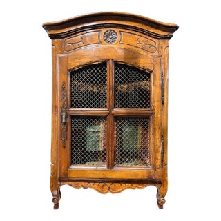 18th Century French Walnut Hanging Cabinet For Sale