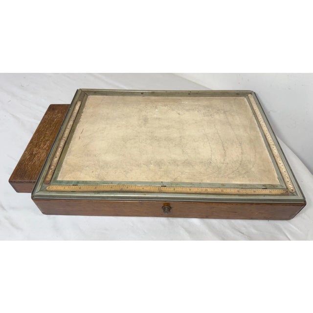 Rare Antique 1900 J & G Rich Phila Drafting Writing Table Box Tool Set Lap Desk For Sale In New York - Image 6 of 11