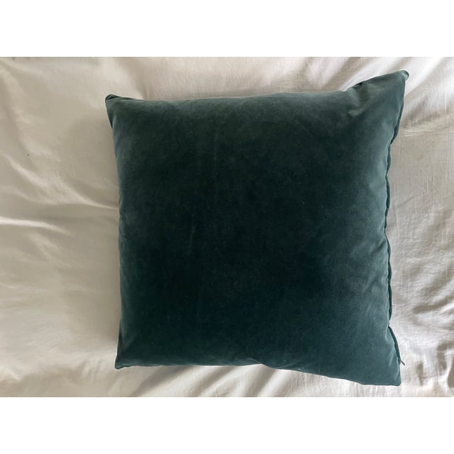 Contemporary Blue Velvet Pillows For Sale - Image 3 of 6