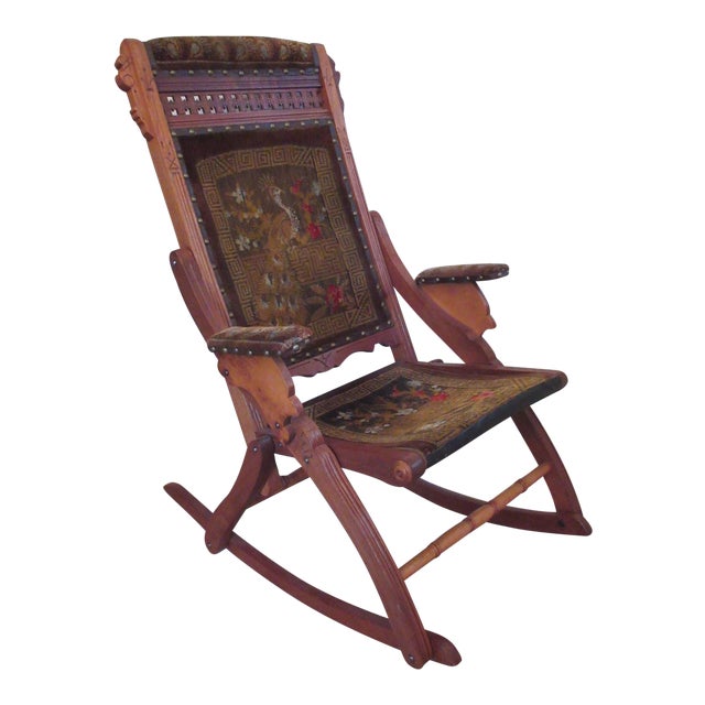 Victorian Eastlake Folding Rocking Chair Chairish