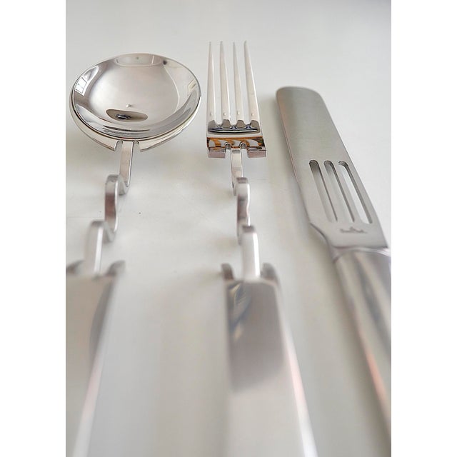 Postmodern Sculptura Cutlery by Lino Sabattini for Rosenthal, 1980s, Set of 3 For Sale - Image 3 of 5
