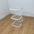 Metal Vintage Side Table in White Tubular Metal and Glass, 1970s For Sale - Image 7 of 10