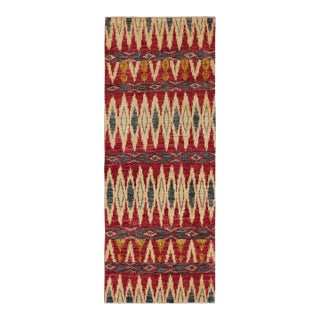 Modern Ziegler Pink/Green Wool Runner Rug- 2 Ft. 7 In. X 7 Ft. 5 In. For Sale