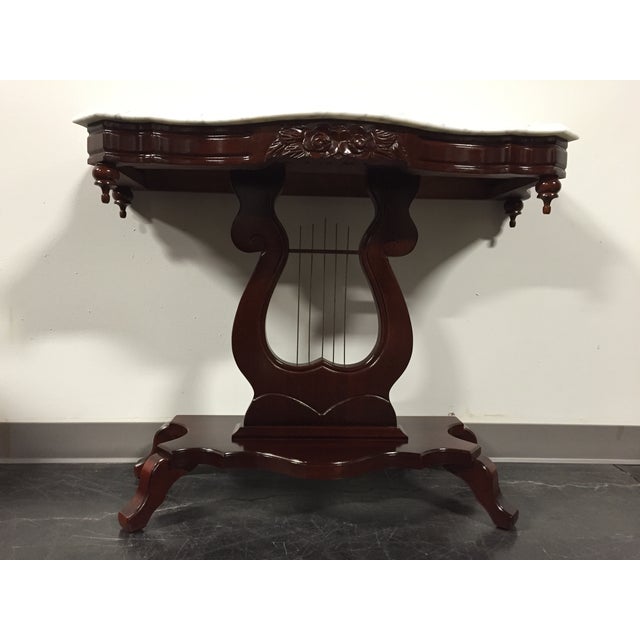 Vintage Kimball Victorian Lyre Harp Console Table Chairish