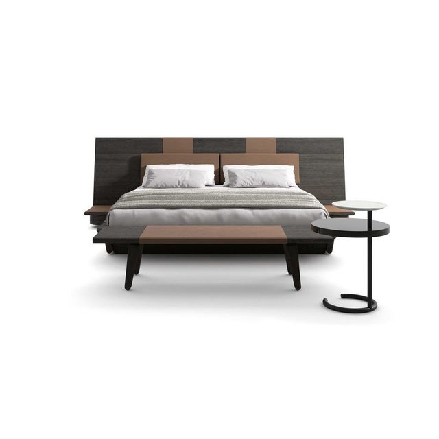 Rodolfo dordoni set off three acute bed, wood bench and nightstand for cassina designed by rodolfo dordoni, a complete,...