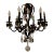 1950s French Iron & Crystal Chandelier For Sale