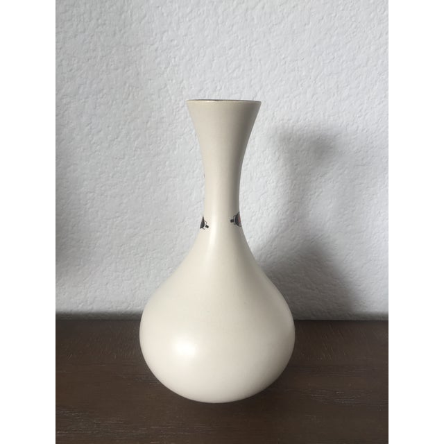 Hand Painted Corn Maiden Pottery Vase With Turquoise Stone Inlay For Sale - Image 4 of 13