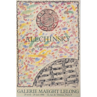 Bouches et Grilles Poster after Pierre Alechinsky For Sale