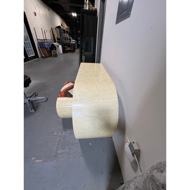 Mid Century Waterfall Vanity/Desk and Stool Springer Style For Sale - Image 9 of 10